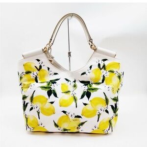 NWOT Dolce & Gabbana White Tote with Lemon Design